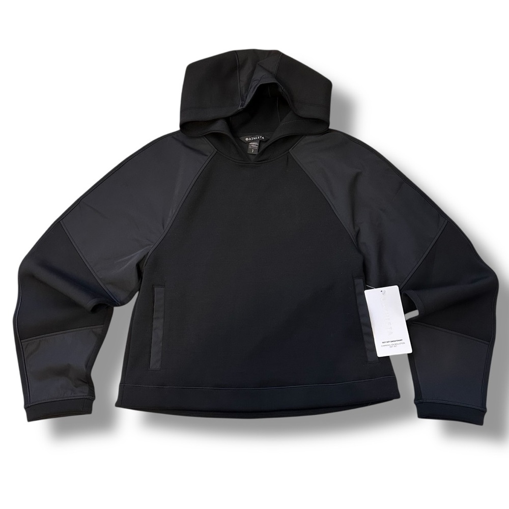 NWT Athleta $109 retail black pull-over hoodie